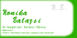 monika balazsi business card